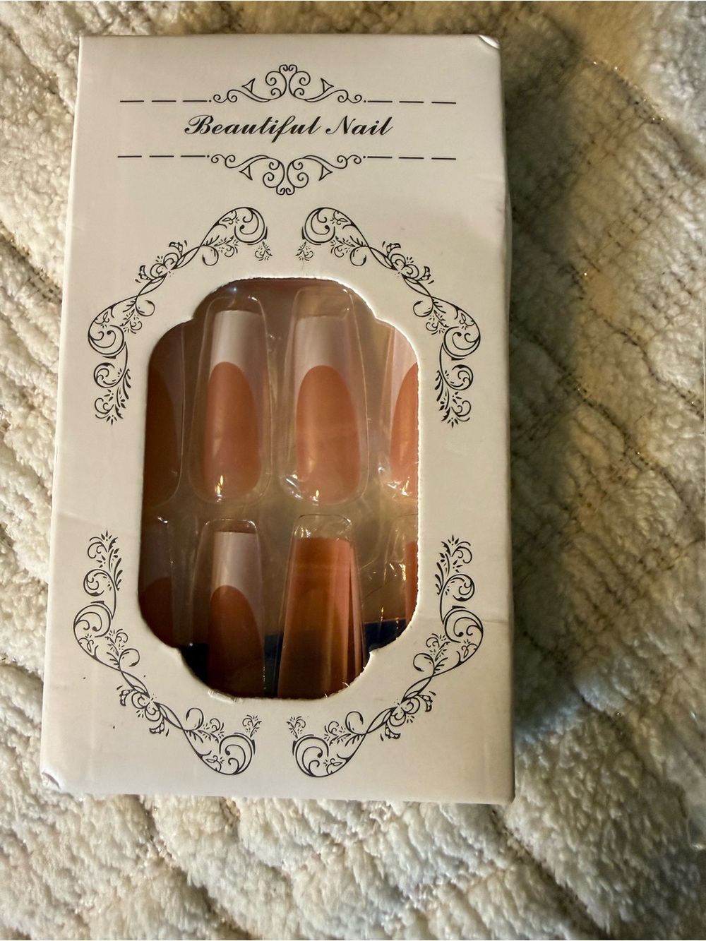 Nude Pink Press-On Nails – Elegant French Tip Set